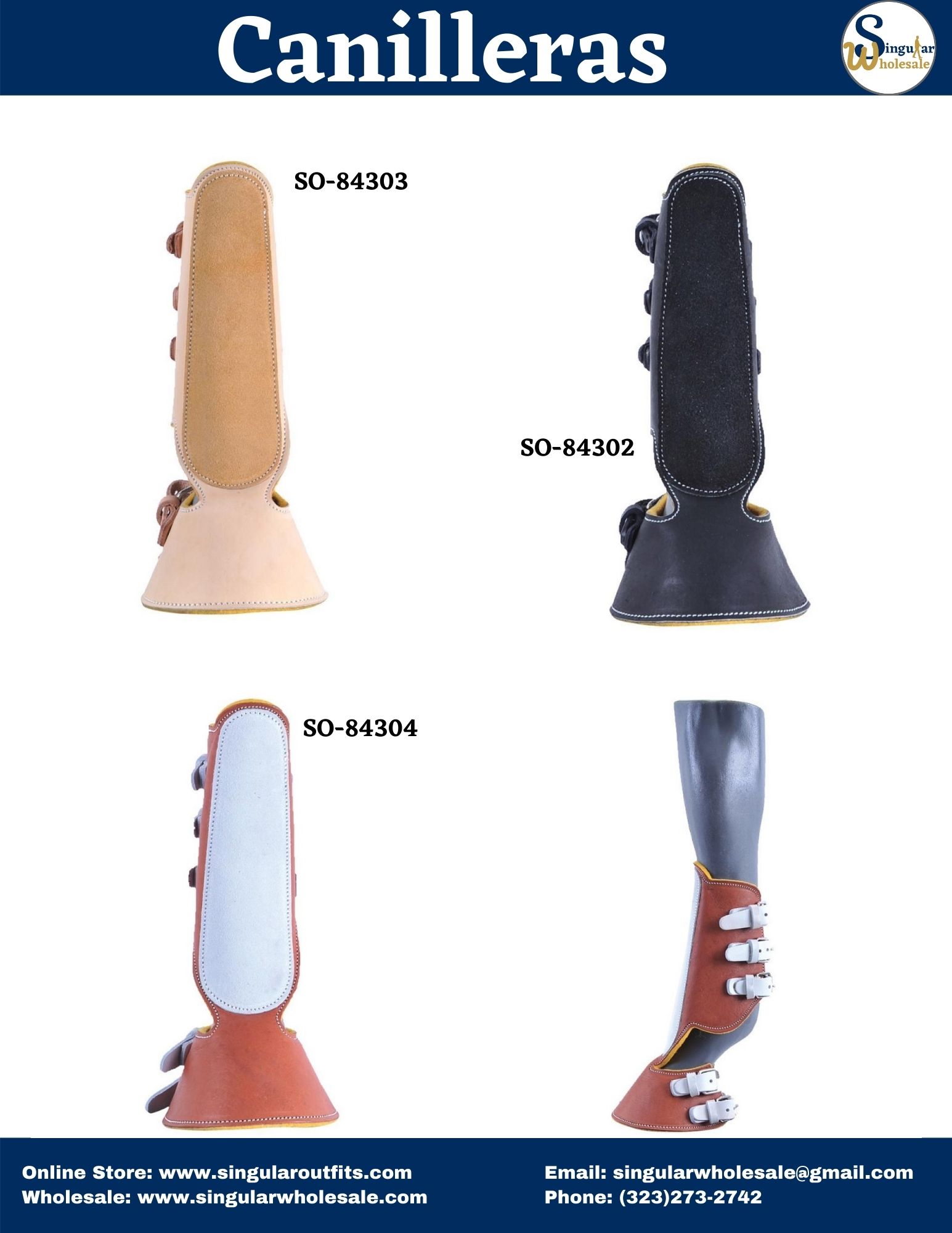 Accesorios para caballos y Charros Catalogo Singular Wholesale