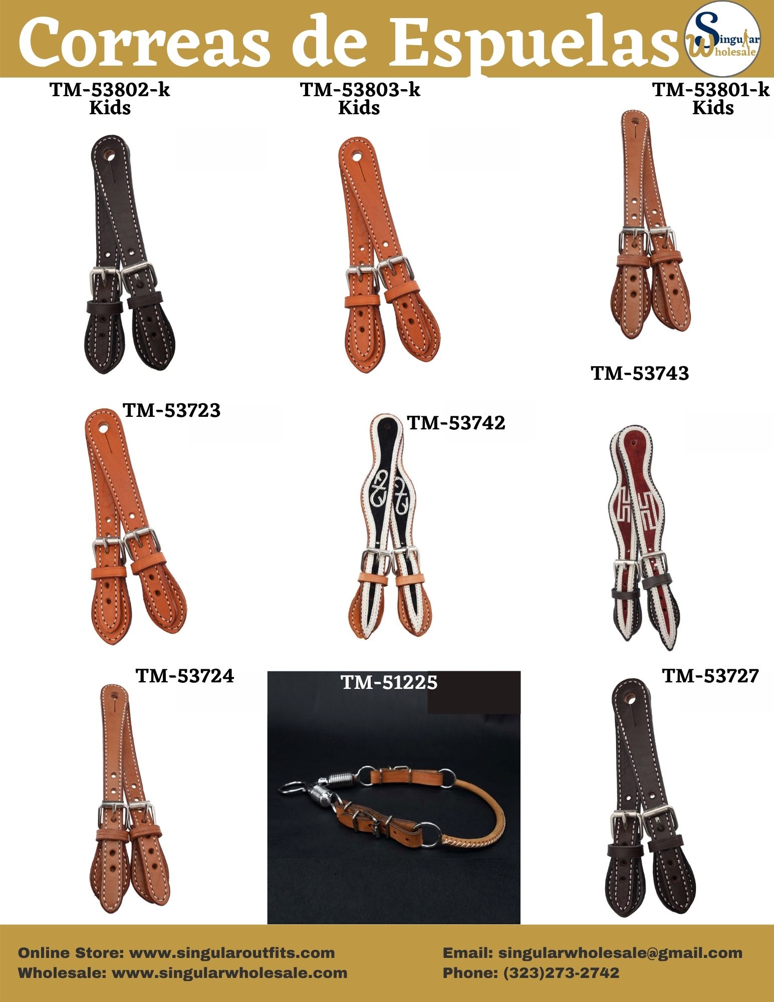 Espuelas, Frenos y monturas de caballos Catalogo Singular Outfits