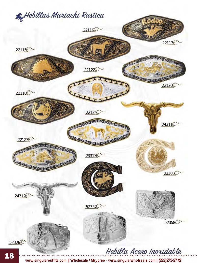 Hebillas charras y vaqueras Singular Wholesale Belt Buckles