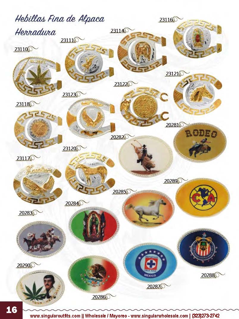 Hebillas charras y vaqueras Singular Wholesale Belt Buckles