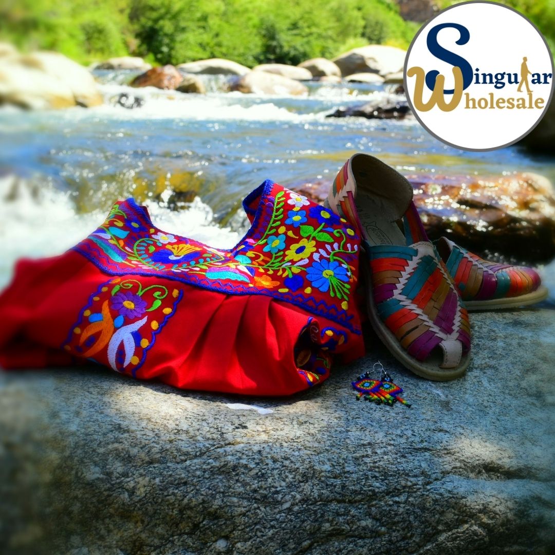 huaraches y blusa bordada Singular Wholesale Home Page