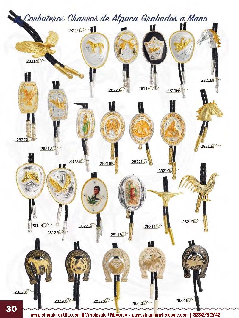 Singular Outfits Accesorios para Charros y Caballos Monturas Espuelas Sombreros Moños Hebillas Catalogo_Page_30