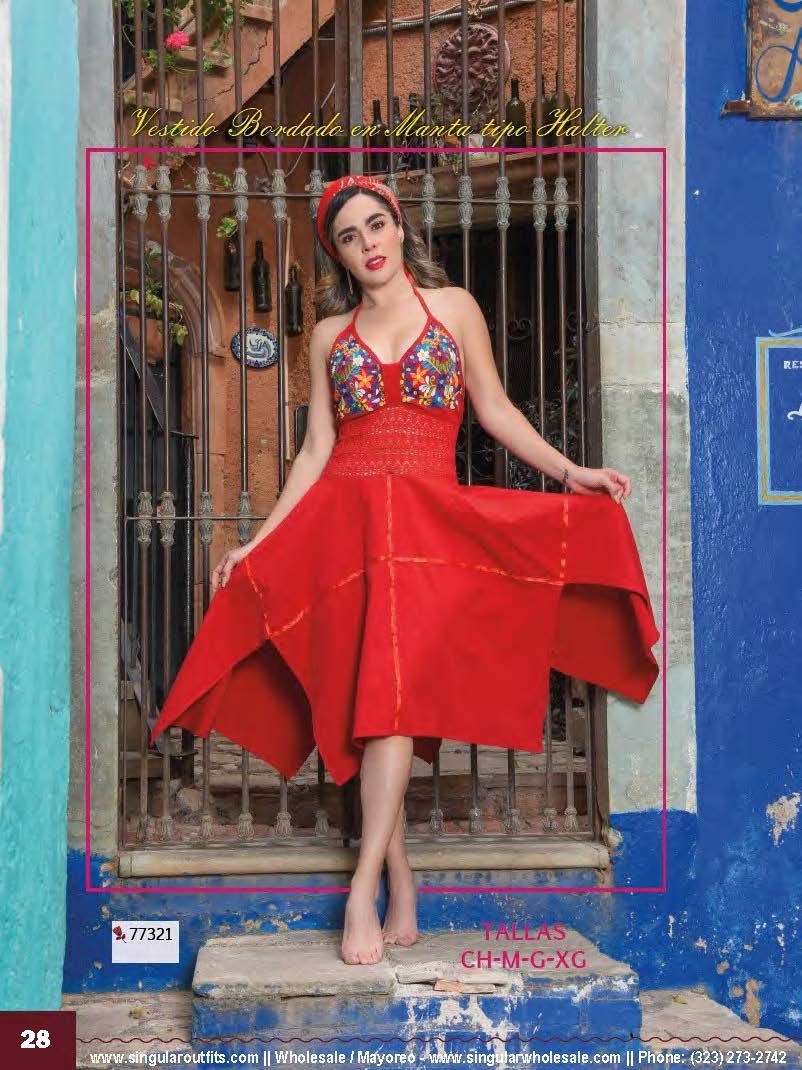 Vestidos Bordados Singular Wholesale Embroidered Dresses