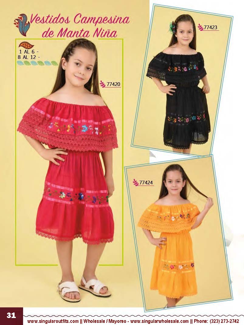 Vestidos Bordados Singular Wholesale Embroidered Dresses