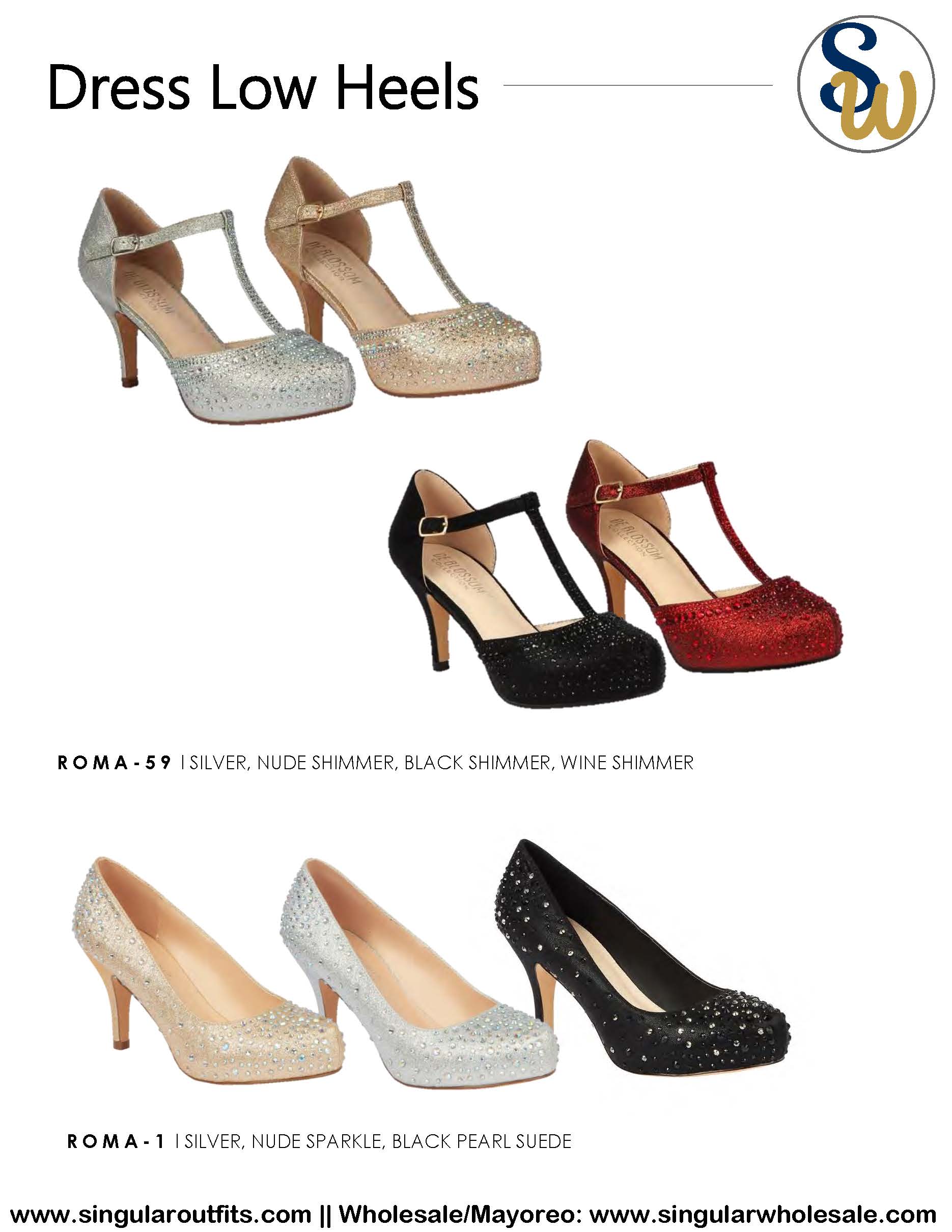 Wholesale Low-Heels Women Party Shoes Catalog Singular Wholesale