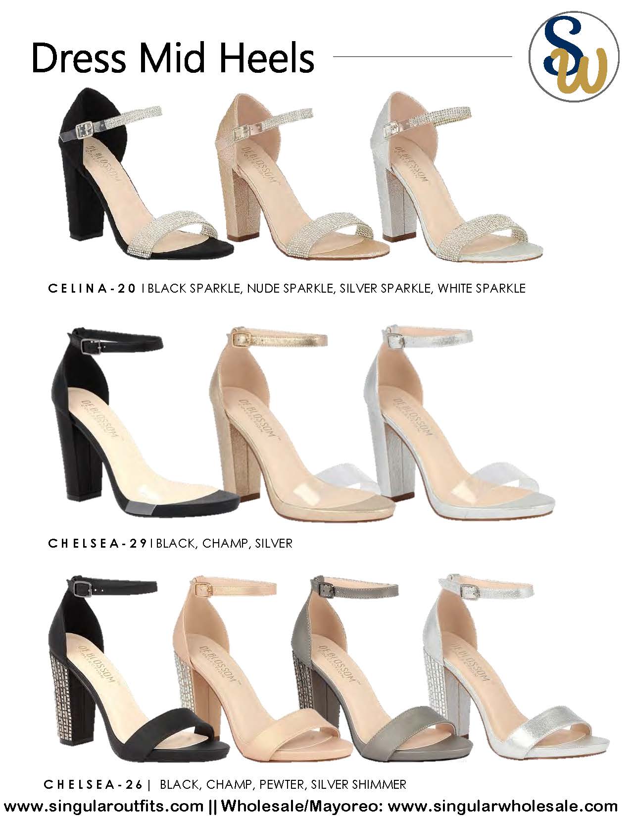 Wholesale Mid-Heels Women Party Shoes Catalog Singular Wholesale