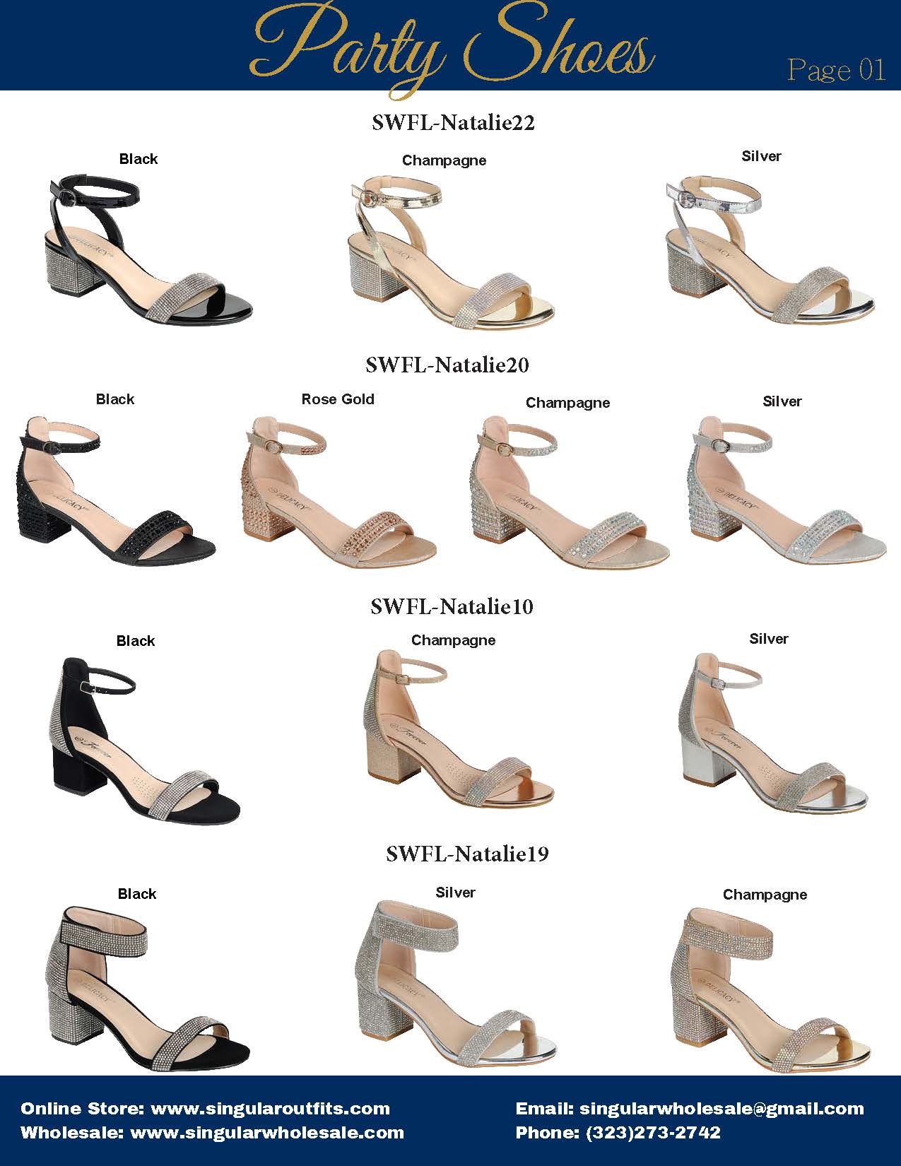 SWFL VOL.1 Women Party Shoes Catalog Singular Wholesale