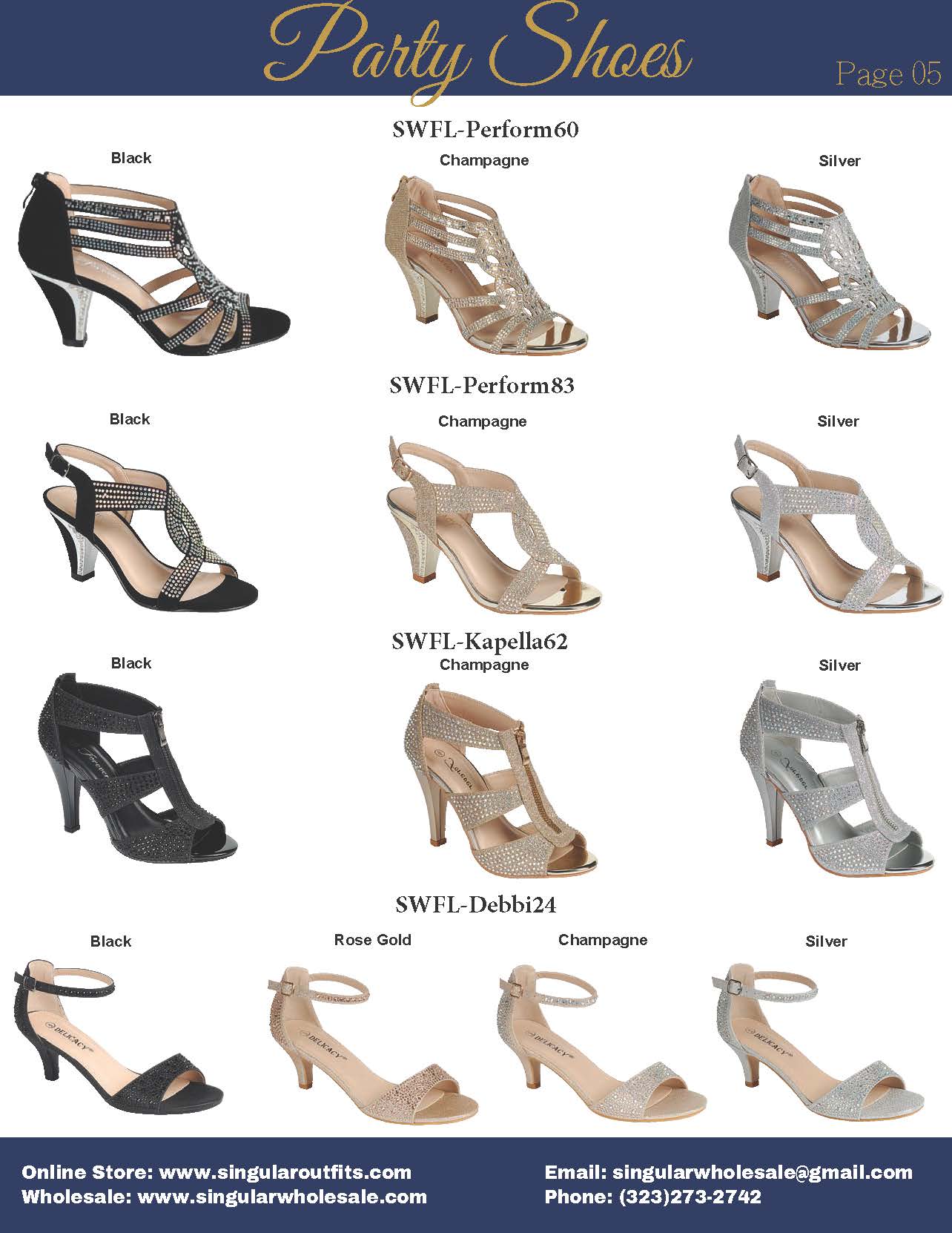 SWFL VOL.1 Women Party Shoes Catalog Singular Wholesale