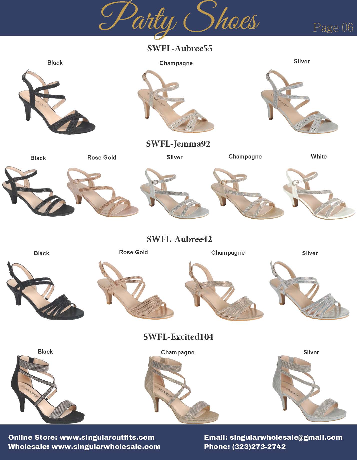SWFL VOL.1 Women Party Shoes Catalog Singular Wholesale