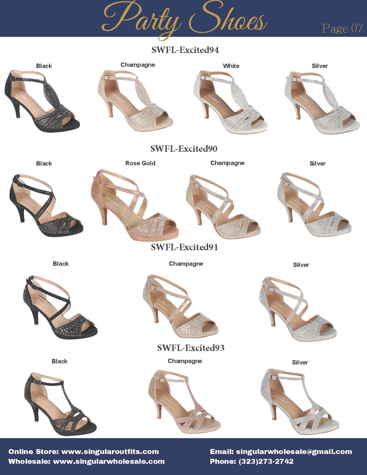 SWFL VOL.1 Women Party Shoes Catalog Singular Wholesale