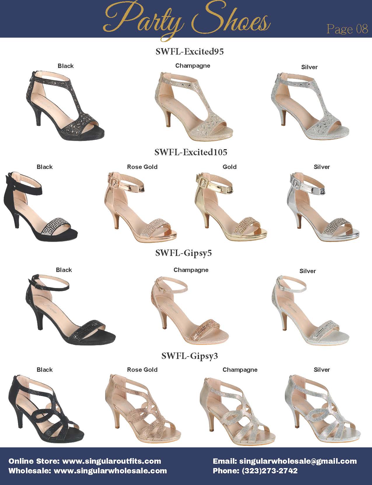 SWFL VOL.1 Women Party Shoes Catalog Singular Wholesale