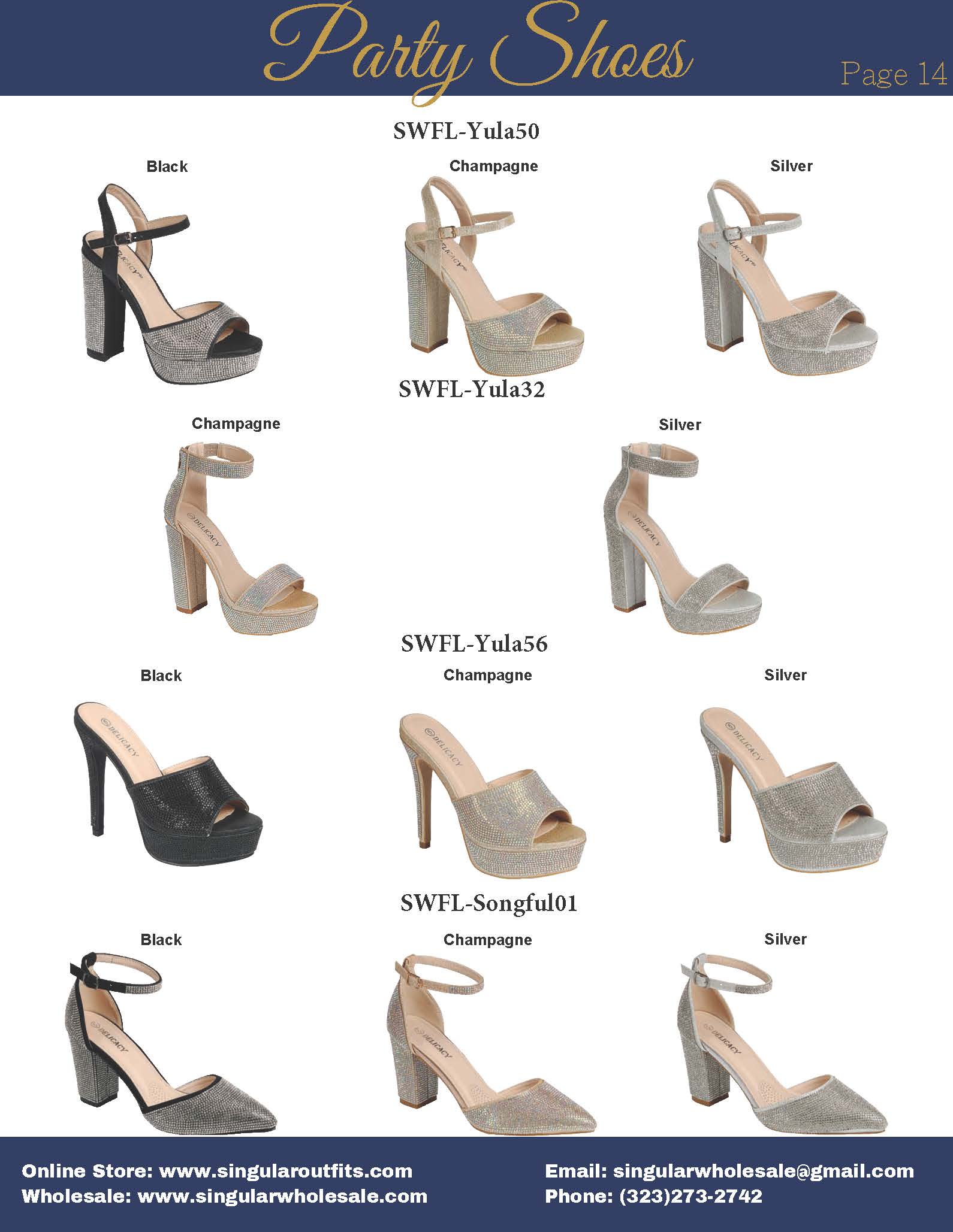 SWFL VOL.1 Women Party Shoes Catalog Singular Wholesale