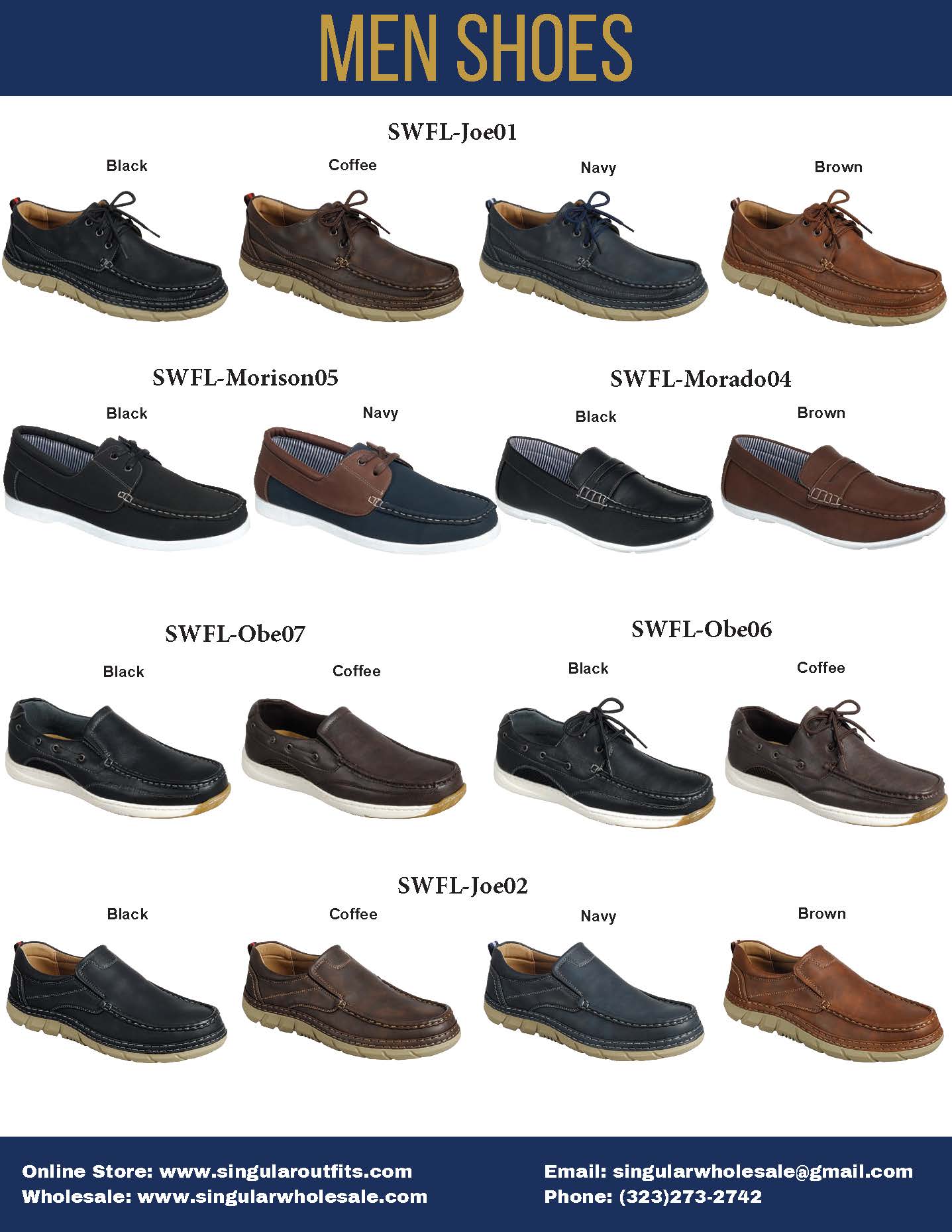 SWFLM Men Shoes Catalog Singular Wholesale