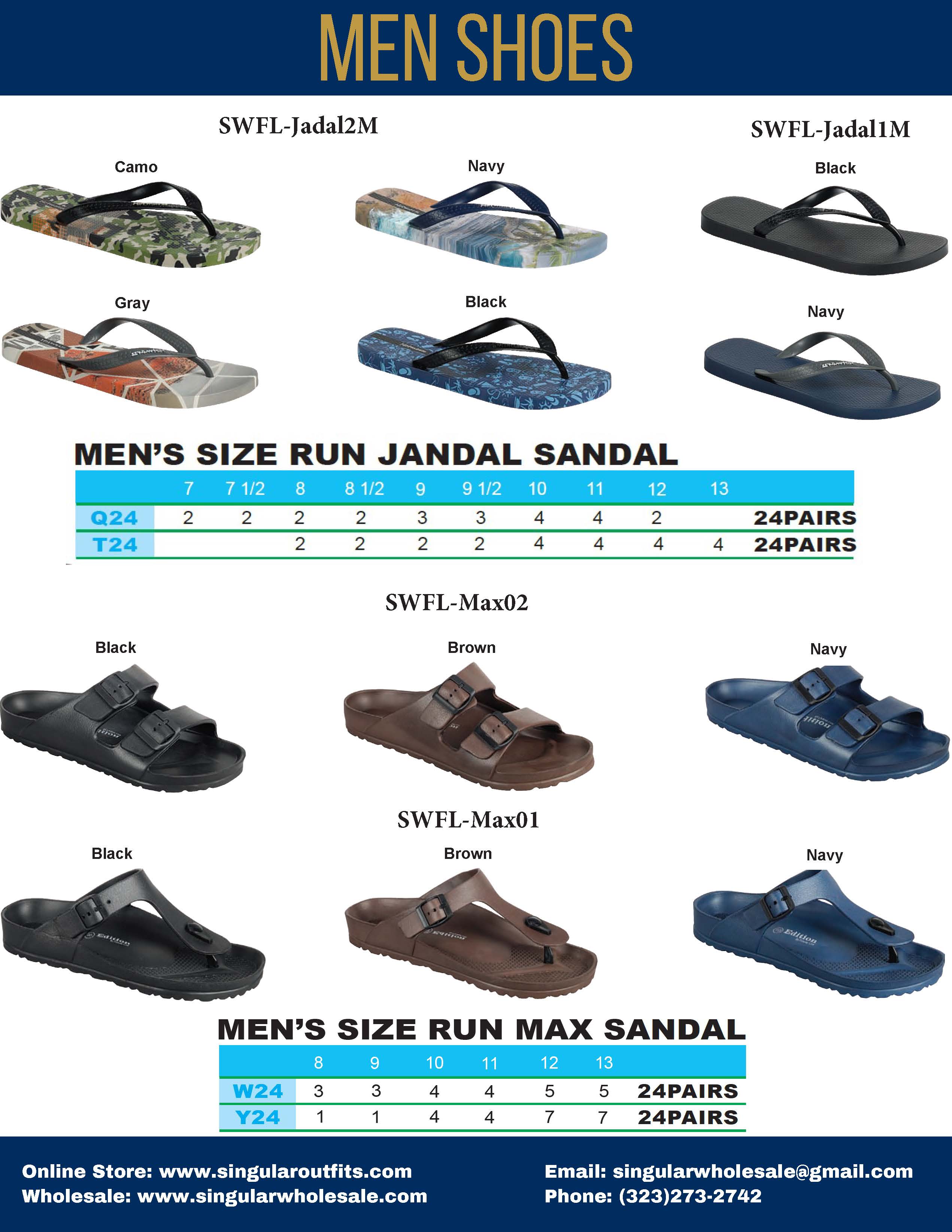 SWFLM Men Shoes Catalog Singular Wholesale