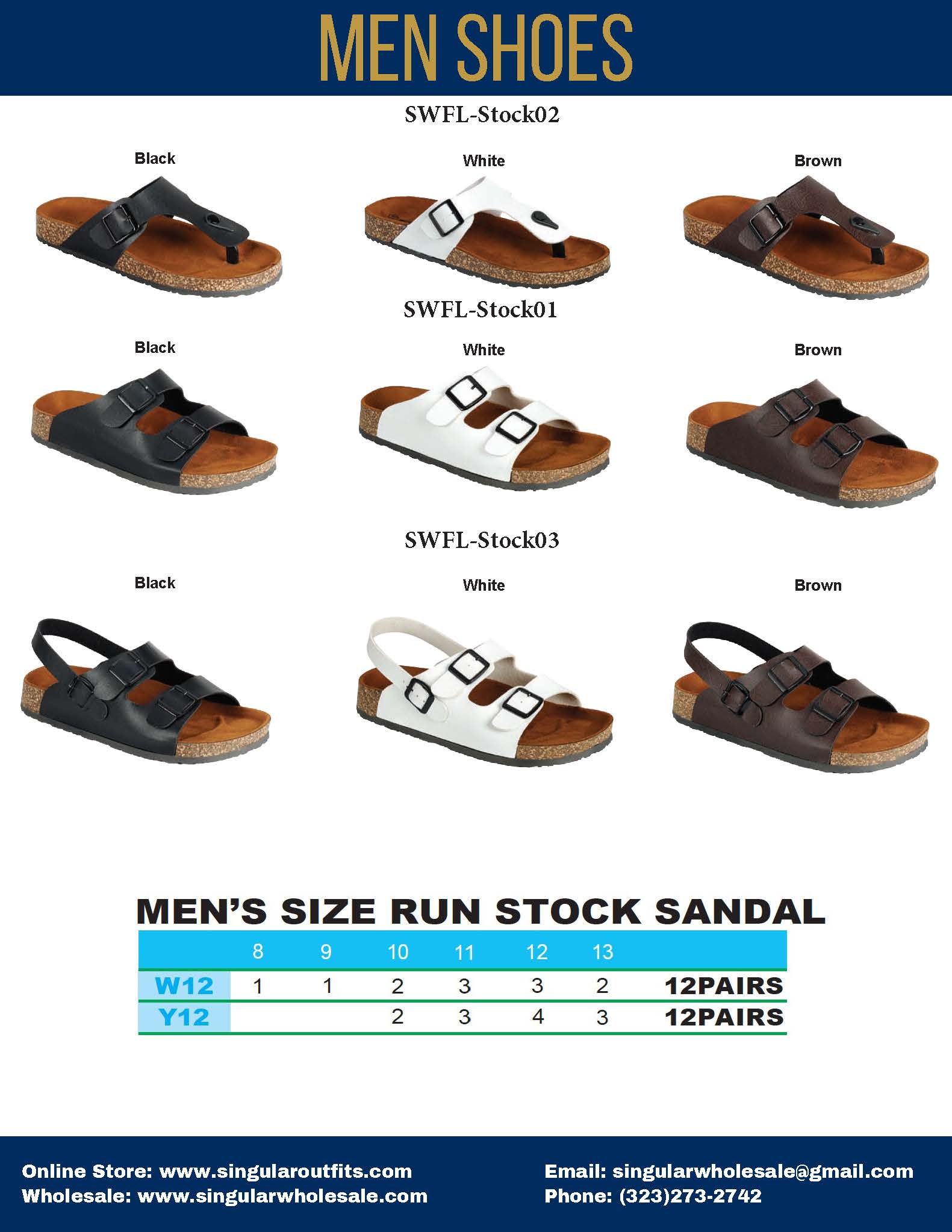 SWFLM Men Shoes Catalog Singular Wholesale